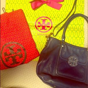 Tory Burch Large Amanda Satchel - Cobalt Blue